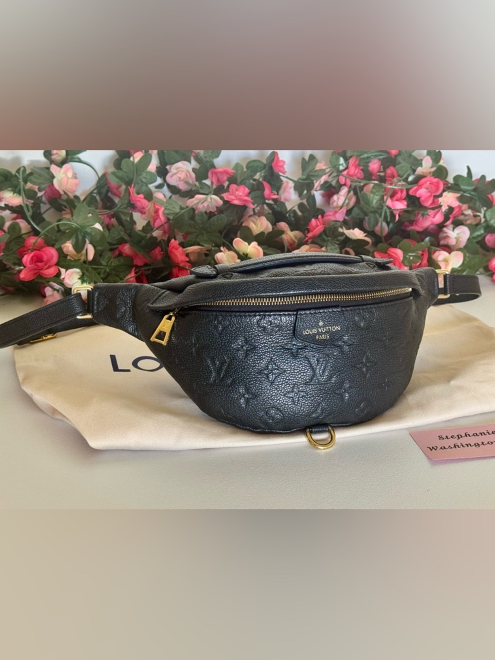 Louis Vuitton Discontinued Original Monogram Empreinte Leather BumBag Black🖤🖤